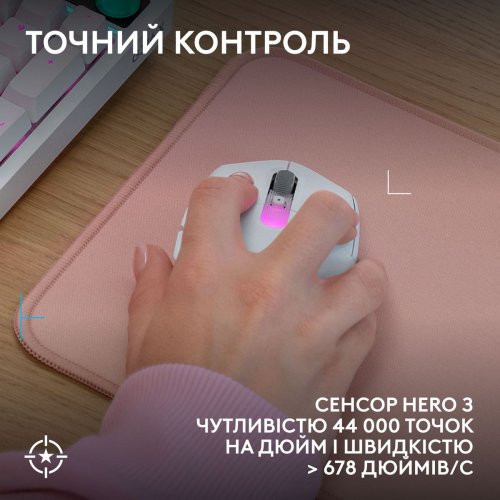 Миша Logitech G305 X Superlight Wireless (910-007747) White купити в Україні: Київ, Львів, Хмельницький, Тернопіль, Івано-Франківськ | Низька ціна, відгуки, характеристики від TELEMART фото