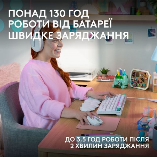 Миша Logitech G305 X Superlight Wireless (910-007747) White купити в Україні: Київ, Львів, Хмельницький, Тернопіль, Івано-Франківськ | Низька ціна, відгуки, характеристики від TELEMART фото