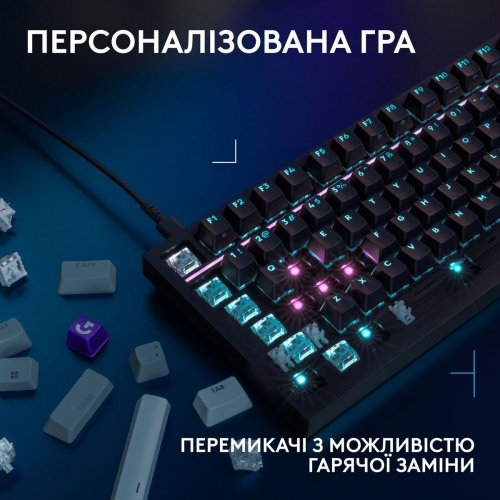 Клавіатура Logitech G316 X 98 RGB Mechanical Tactile (920-014205) Black купити в Україні: Київ, Львів, Хмельницький, Тернопіль, Івано-Франківськ | Низька ціна, відгуки, характеристики від TELEMART фото