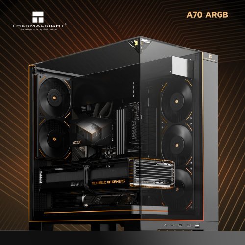 Корпус Thermalright TR-A70 ARGB FAN5-C без БП Black купить в Украине: Киев, Днепр, Харьков, Одесса  | Проверка совместимости, низкая цена, отзывы, характеристики от TELEMART фото