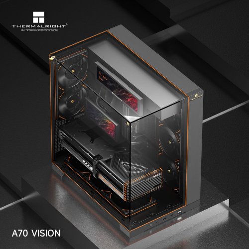 Корпус Thermalright TR-A70 Vision FAN5-C без БЖ Black купити в Україні: Київ, Львів, Хмельницький, Тернопіль, Івано-Франківськ | Перевірка сумісності, низька ціна, відгуки, характеристики від TELEMART фото