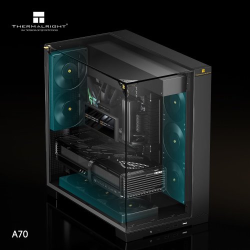 Корпус Thermalright TR-A70 FAN5-M без БЖ Black купити в Україні: Київ, Львів, Хмельницький, Тернопіль, Івано-Франківськ | Перевірка сумісності, низька ціна, відгуки, характеристики від TELEMART фото