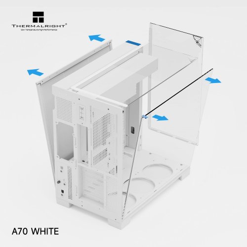 Корпус Thermalright TR-A70 FAN5-M без БЖ White купити в Україні: Київ, Львів, Хмельницький, Тернопіль, Івано-Франківськ | Перевірка сумісності, низька ціна, відгуки, характеристики від TELEMART фото