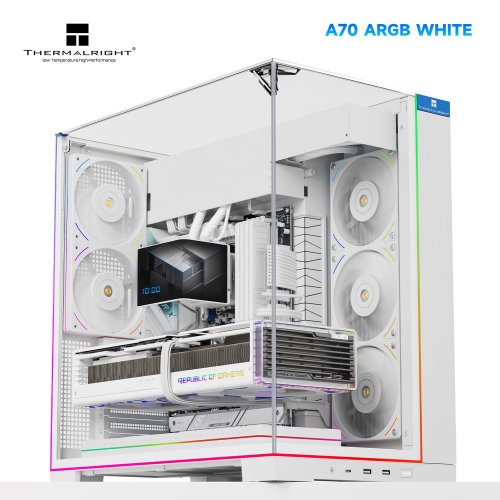 Корпус Thermalright TR-A70 ARGB FAN5-M без БП White купить в Украине: Киев, Днепр, Харьков, Одесса  | Проверка совместимости, низкая цена, отзывы, характеристики от TELEMART фото