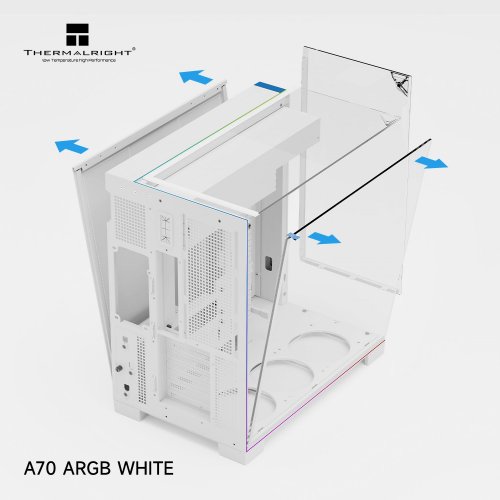 Корпус Thermalright TR-A70 ARGB FAN5-M без БП White купить в Украине: Киев, Днепр, Харьков, Одесса  | Проверка совместимости, низкая цена, отзывы, характеристики от TELEMART фото