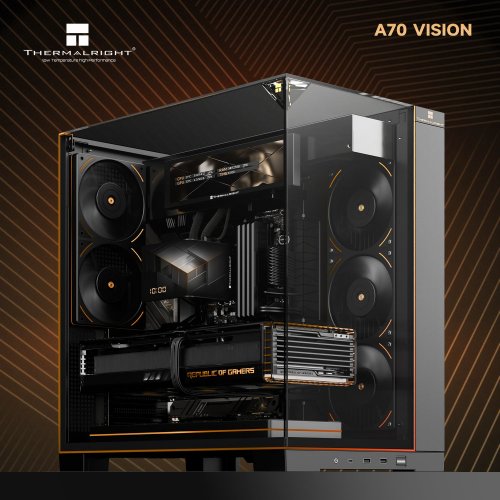 Корпус Thermalright TR-A70 Vision FAN5-M без БЖ Black купити в Україні: Київ, Львів, Хмельницький, Тернопіль, Івано-Франківськ | Перевірка сумісності, низька ціна, відгуки, характеристики від TELEMART фото