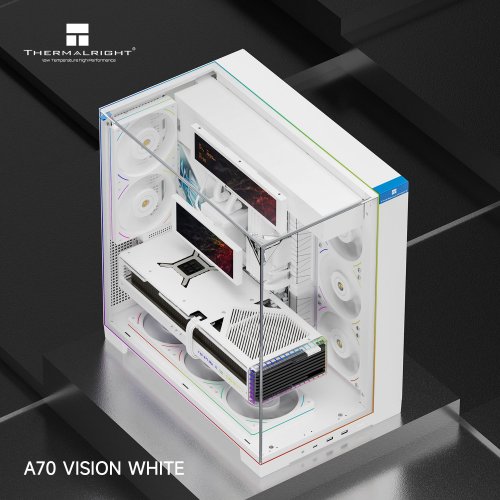 Корпус Thermalright TR-A70 Vision FAN5-M без БЖ White купити в Україні: Київ, Львів, Хмельницький, Тернопіль, Івано-Франківськ | Перевірка сумісності, низька ціна, відгуки, характеристики від TELEMART фото