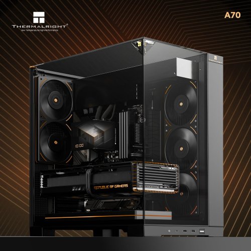 Корпус Thermalright TR-A70 FanUB без БЖ Black купити в Україні: Київ, Львів, Хмельницький, Тернопіль, Івано-Франківськ | Перевірка сумісності, низька ціна, відгуки, характеристики від TELEMART фото