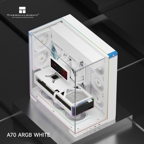 Корпус Thermalright TR-A70 ARGB FanUB без БП White купить в Украине: Киев, Днепр, Харьков, Одесса  | Проверка совместимости, низкая цена, отзывы, характеристики от TELEMART фото