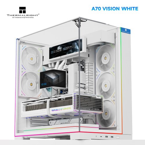 Корпус Thermalright TR-A70 Vision FanUB без БЖ White купити в Україні: Київ, Львів, Хмельницький, Тернопіль, Івано-Франківськ | Перевірка сумісності, низька ціна, відгуки, характеристики від TELEMART фото