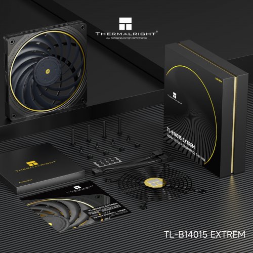Кулер для корпуса Thermalright TL-B14015 Extrem Black купить в Украине: Киев, Днепр, Харьков, Одесса  | Проверка совместимости, низкая цена, отзывы, характеристики от TELEMART фото