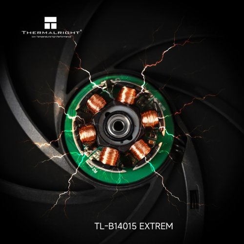 Кулер для корпуса Thermalright TL-B14015 Extrem Black купить в Украине: Киев, Днепр, Харьков, Одесса  | Проверка совместимости, низкая цена, отзывы, характеристики от TELEMART фото