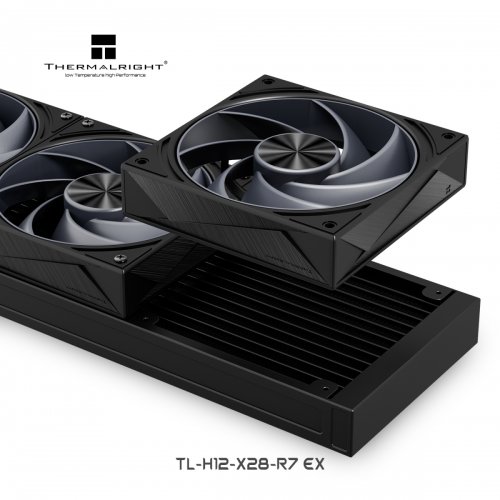 Кулер для корпуса Thermalright TL-H12-X28-R7 EX Black купити в Україні: Київ, Львів, Хмельницький, Тернопіль, Івано-Франківськ | Перевірка сумісності, низька ціна, відгуки, характеристики від TELEMART фото