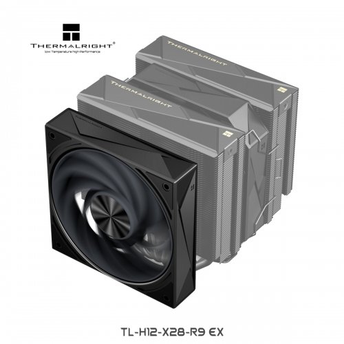 Кулер для корпуса Thermalright TL-H12-X28-R9 EX Black купить в Украине: Киев, Днепр, Харьков, Одесса  | Проверка совместимости, низкая цена, отзывы, характеристики от TELEMART фото