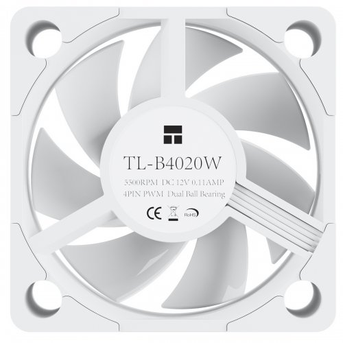 Кулер для корпуса Thermalright TL-B4020 White купити в Україні: Київ, Львів, Хмельницький, Тернопіль, Івано-Франківськ | Перевірка сумісності, низька ціна, відгуки, характеристики від TELEMART фото
