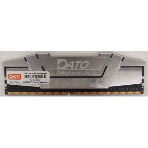 Озп Dato DDR4 16GB 3200MHz Extreme Grey (EXB16G4DLDND32) (Відновлено продавцем, 886409) купити в Україні: Київ, Львів, Хмельницький, Тернопіль, Івано-Франківськ | Перевірка сумісності, низька ціна, відгуки, характеристики від TELEMART фото