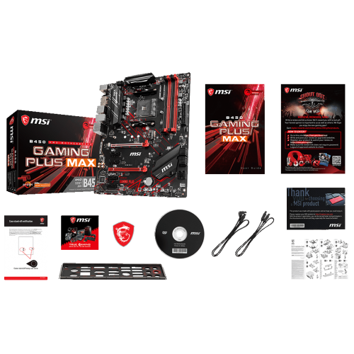 Материнская плата MSI B450 GAMING PLUS MAX (sAM4, AMD B450) (Состояние нового, 886421) купить в Украине: Киев, Днепр, Харьков, Одесса  | Проверка совместимости, низкая цена, отзывы, характеристики от TELEMART фото