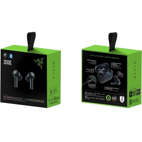 Навушники Razer Hammerhead V3 X Hyperspeed (RZ12-05620100-R3G1) Black купити в Україні: Київ, Львів, Хмельницький, Тернопіль, Івано-Франківськ | Низька ціна, відгуки, характеристики від TELEMART фото