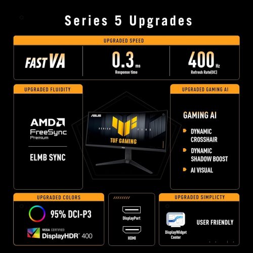 Монітор Asus 34" TUF Gaming VG34WQL5A (90LM0CI1-B01171) Black купити в Україні: Київ, Львів, Хмельницький, Тернопіль, Івано-Франківськ | Низька ціна, відгуки, характеристики від TELEMART фото