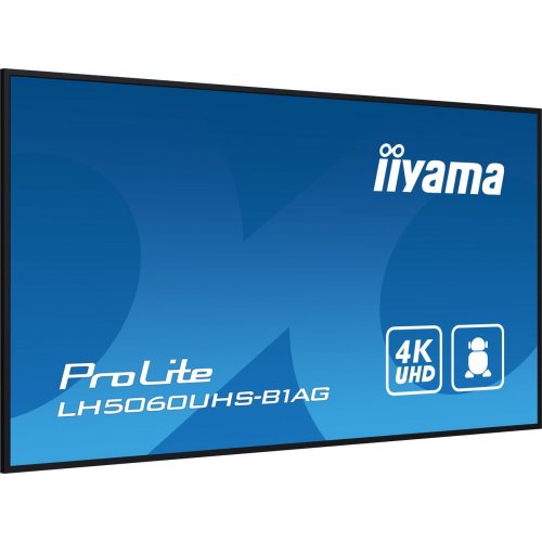 Монитор Iiyama 50" ProLite LH5060UHS-B1AG Black купить в Украине: Киев, Днепр, Харьков, Одесса  | Низкая цена, отзывы, характеристики от TELEMART фото