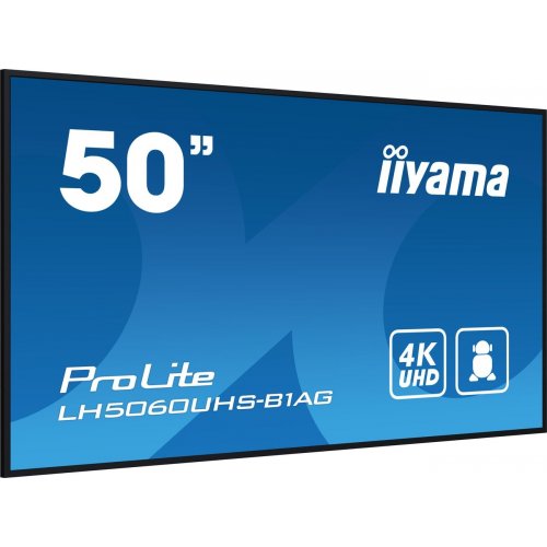 Монитор Iiyama 50" ProLite LH5060UHS-B1AG Black купить в Украине: Киев, Днепр, Харьков, Одесса  | Низкая цена, отзывы, характеристики от TELEMART фото