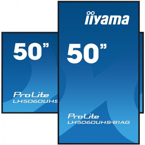 Монитор Iiyama 50" ProLite LH5060UHS-B1AG Black купить в Украине: Киев, Днепр, Харьков, Одесса  | Низкая цена, отзывы, характеристики от TELEMART фото