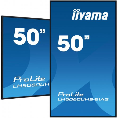 Монитор Iiyama 50" ProLite LH5060UHS-B1AG Black купить в Украине: Киев, Днепр, Харьков, Одесса  | Низкая цена, отзывы, характеристики от TELEMART фото