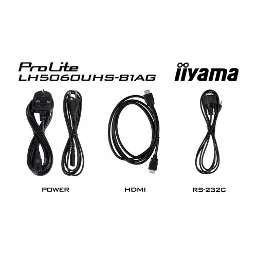 Монитор Iiyama 50" ProLite LH5060UHS-B1AG Black купить в Украине: Киев, Днепр, Харьков, Одесса  | Низкая цена, отзывы, характеристики от TELEMART фото
