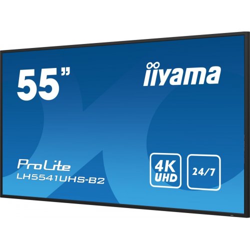 Монитор Iiyama 55" ProLite LH5541UHS-B2 Black купить в Украине: Киев, Днепр, Харьков, Одесса  | Низкая цена, отзывы, характеристики от TELEMART фото