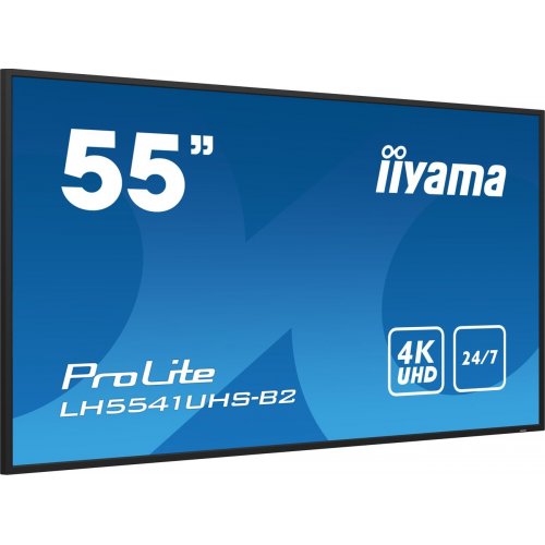 Монитор Iiyama 55" ProLite LH5541UHS-B2 Black купить в Украине: Киев, Днепр, Харьков, Одесса  | Низкая цена, отзывы, характеристики от TELEMART фото