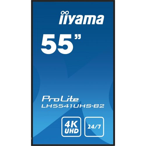 Монитор Iiyama 55" ProLite LH5541UHS-B2 Black купить в Украине: Киев, Днепр, Харьков, Одесса  | Низкая цена, отзывы, характеристики от TELEMART фото