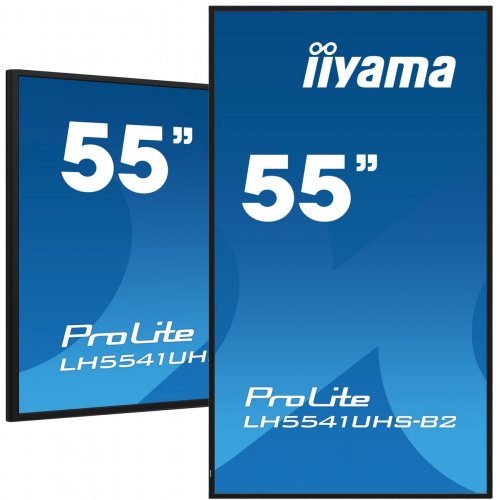 Монитор Iiyama 55" ProLite LH5541UHS-B2 Black купить в Украине: Киев, Днепр, Харьков, Одесса  | Низкая цена, отзывы, характеристики от TELEMART фото