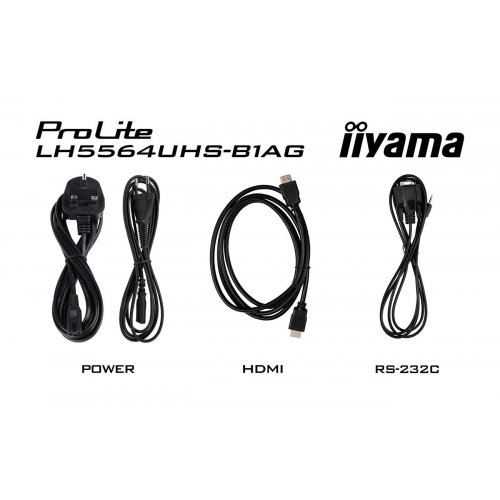 Монитор Iiyama 55" ProLite LH5564UHS-B1AG Black купить в Украине: Киев, Днепр, Харьков, Одесса  | Низкая цена, отзывы, характеристики от TELEMART фото
