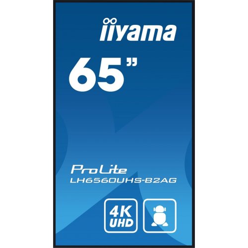 Монитор Iiyama 65" ProLite LH6560UHS-B2AG Black купить в Украине: Киев, Днепр, Харьков, Одесса  | Низкая цена, отзывы, характеристики от TELEMART фото