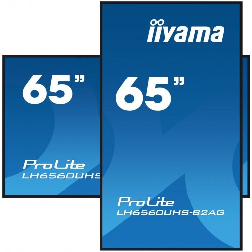 Монитор Iiyama 65" ProLite LH6560UHS-B2AG Black купить в Украине: Киев, Днепр, Харьков, Одесса  | Низкая цена, отзывы, характеристики от TELEMART фото