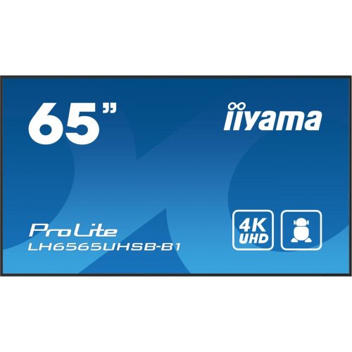 Монитор Iiyama 65" ProLite LH6565UHSB-B1 Black купить в Украине: Киев, Днепр, Харьков, Одесса  | Низкая цена, отзывы, характеристики от TELEMART фото