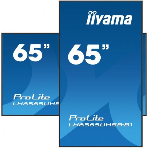 Монитор Iiyama 65" ProLite LH6565UHSB-B1 Black купить в Украине: Киев, Днепр, Харьков, Одесса  | Низкая цена, отзывы, характеристики от TELEMART фото