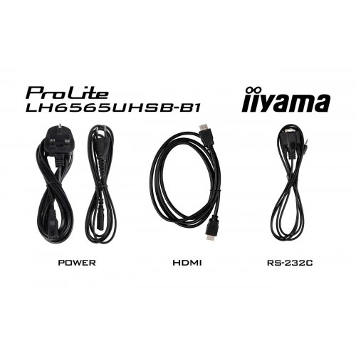 Монитор Iiyama 65" ProLite LH6565UHSB-B1 Black купить в Украине: Киев, Днепр, Харьков, Одесса  | Низкая цена, отзывы, характеристики от TELEMART фото