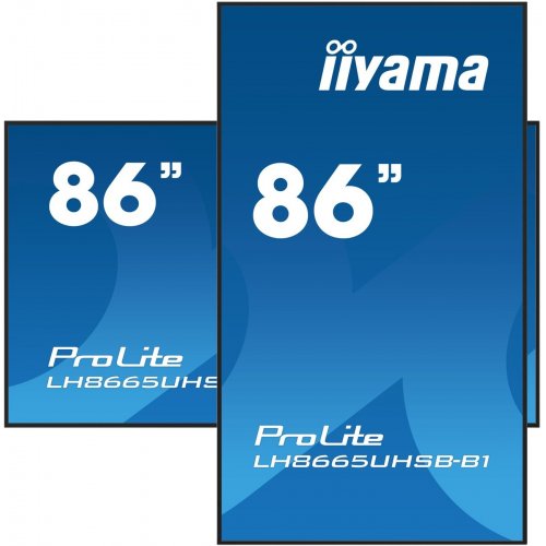 Монітор Iiyama 86" ProLite LH8665UHSB-B1 Black купити в Україні: Київ, Львів, Хмельницький, Тернопіль, Івано-Франківськ | Низька ціна, відгуки, характеристики від TELEMART фото
