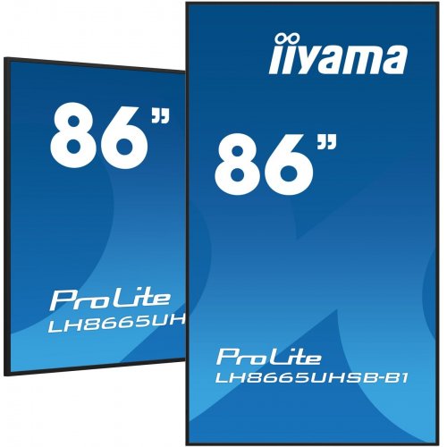 Монітор Iiyama 86" ProLite LH8665UHSB-B1 Black купити в Україні: Київ, Львів, Хмельницький, Тернопіль, Івано-Франківськ | Низька ціна, відгуки, характеристики від TELEMART фото