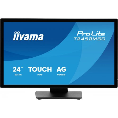 Монитор Iiyama 24" ProLite T2452MSC-B2AG Black купить в Украине: Киев, Днепр, Харьков, Одесса  | Низкая цена, отзывы, характеристики от TELEMART фото
