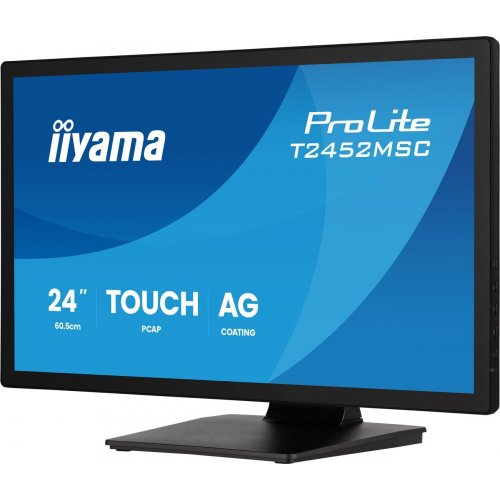 Монитор Iiyama 24" ProLite T2452MSC-B2AG Black купить в Украине: Киев, Днепр, Харьков, Одесса  | Низкая цена, отзывы, характеристики от TELEMART фото