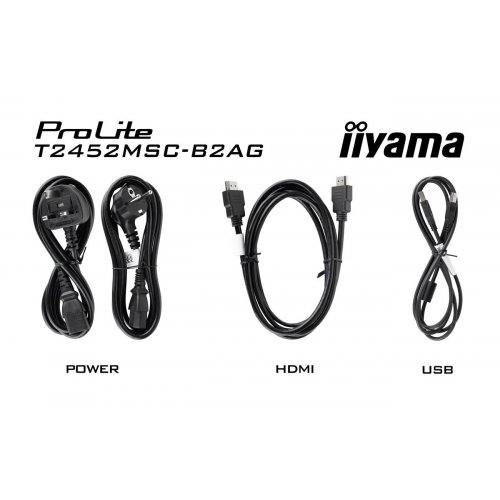 Монитор Iiyama 24" ProLite T2452MSC-B2AG Black купить в Украине: Киев, Днепр, Харьков, Одесса  | Низкая цена, отзывы, характеристики от TELEMART фото