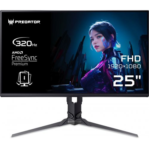 Монитор Acer 24.5" Predator XB253QF3bmiiprx (UM.KX3EE.301) Black купить в Украине: Киев, Днепр, Харьков, Одесса  | Низкая цена, отзывы, характеристики от TELEMART фото
