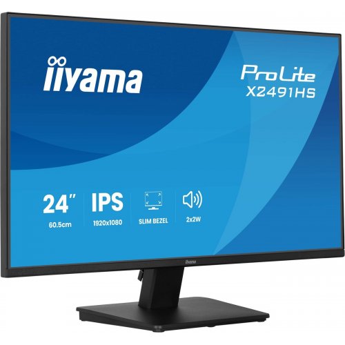 Монитор Iiyama 23.8" ProLite X2491HS-B1 Black купить в Украине: Киев, Днепр, Харьков, Одесса  | Низкая цена, отзывы, характеристики от TELEMART фото
