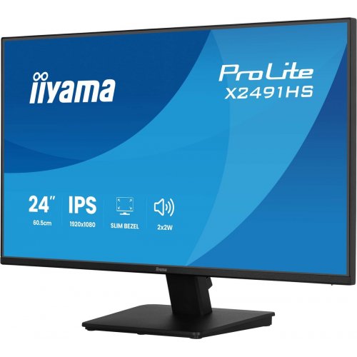 Монитор Iiyama 23.8" ProLite X2491HS-B1 Black купить в Украине: Киев, Днепр, Харьков, Одесса  | Низкая цена, отзывы, характеристики от TELEMART фото