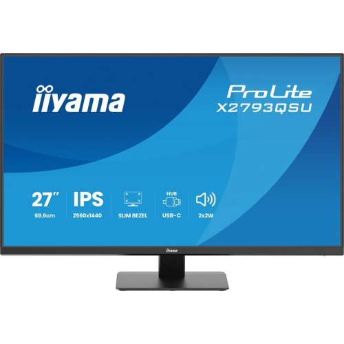 Монитор Iiyama 27" ProLite X2793QSU-B1 Black купить в Украине: Киев, Днепр, Харьков, Одесса  | Низкая цена, отзывы, характеристики от TELEMART фото