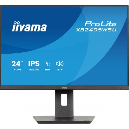 Монитор Iiyama 24.1" ProLite XB2495WSU-B1 Black купить в Украине: Киев, Днепр, Харьков, Одесса  | Низкая цена, отзывы, характеристики от TELEMART фото