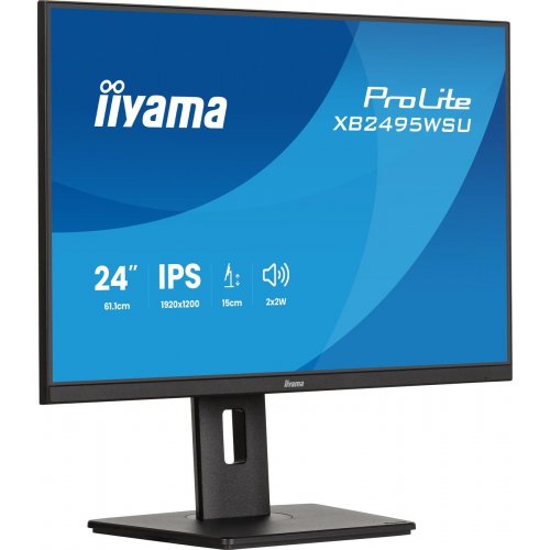 Монитор Iiyama 24.1" ProLite XB2495WSU-B1 Black купить в Украине: Киев, Днепр, Харьков, Одесса  | Низкая цена, отзывы, характеристики от TELEMART фото