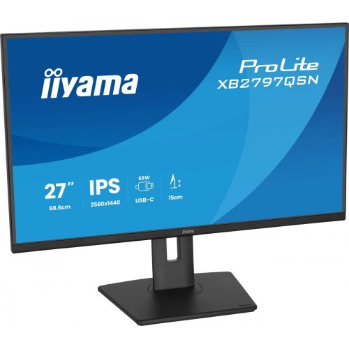 Монитор Iiyama 27" ProLite XB2797QSN-B1 Black купить в Украине: Киев, Днепр, Харьков, Одесса  | Низкая цена, отзывы, характеристики от TELEMART фото